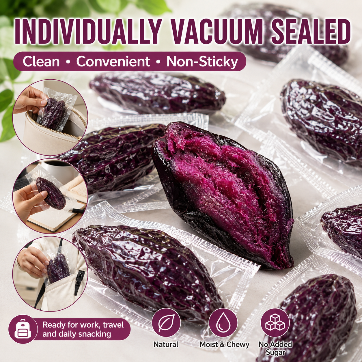 🤤Healthy Low Fat Purple Sweet Potato Snack-TI