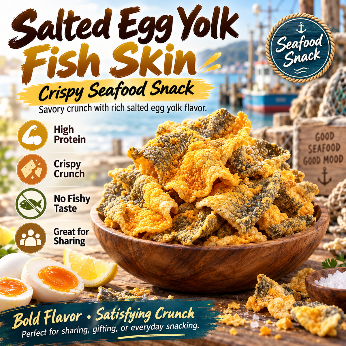 Bold Umami Flavor | Salted Egg Fish Skin-JXX