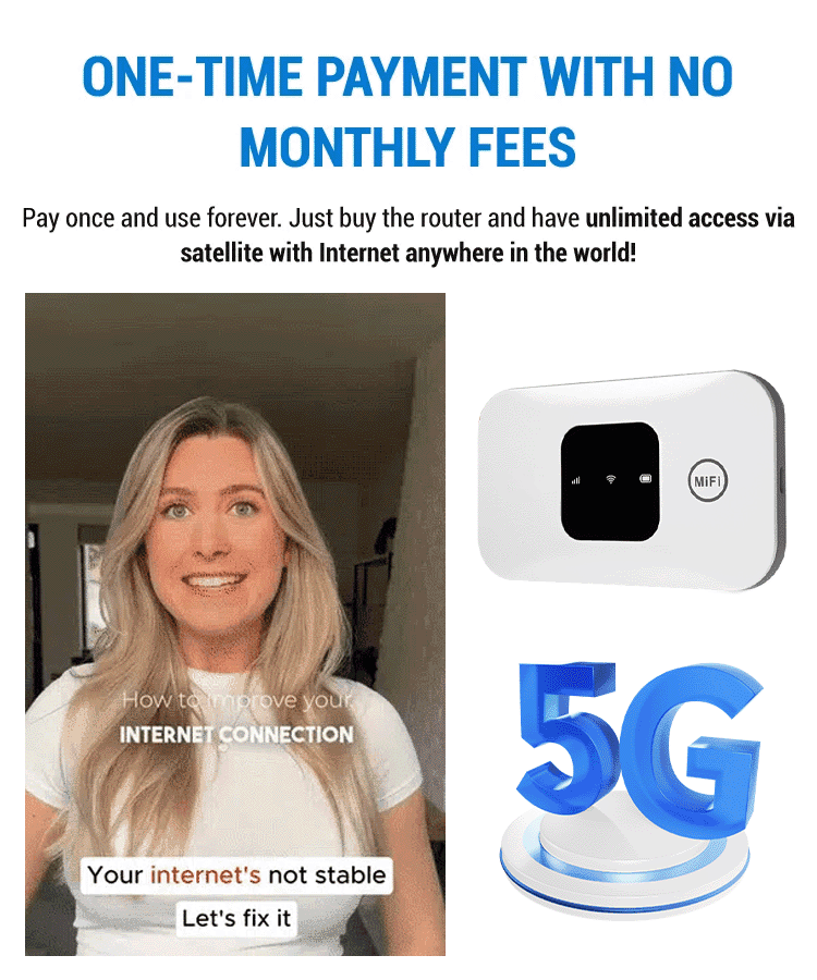 Free Internet in Your Pocket 5G Router-TI
