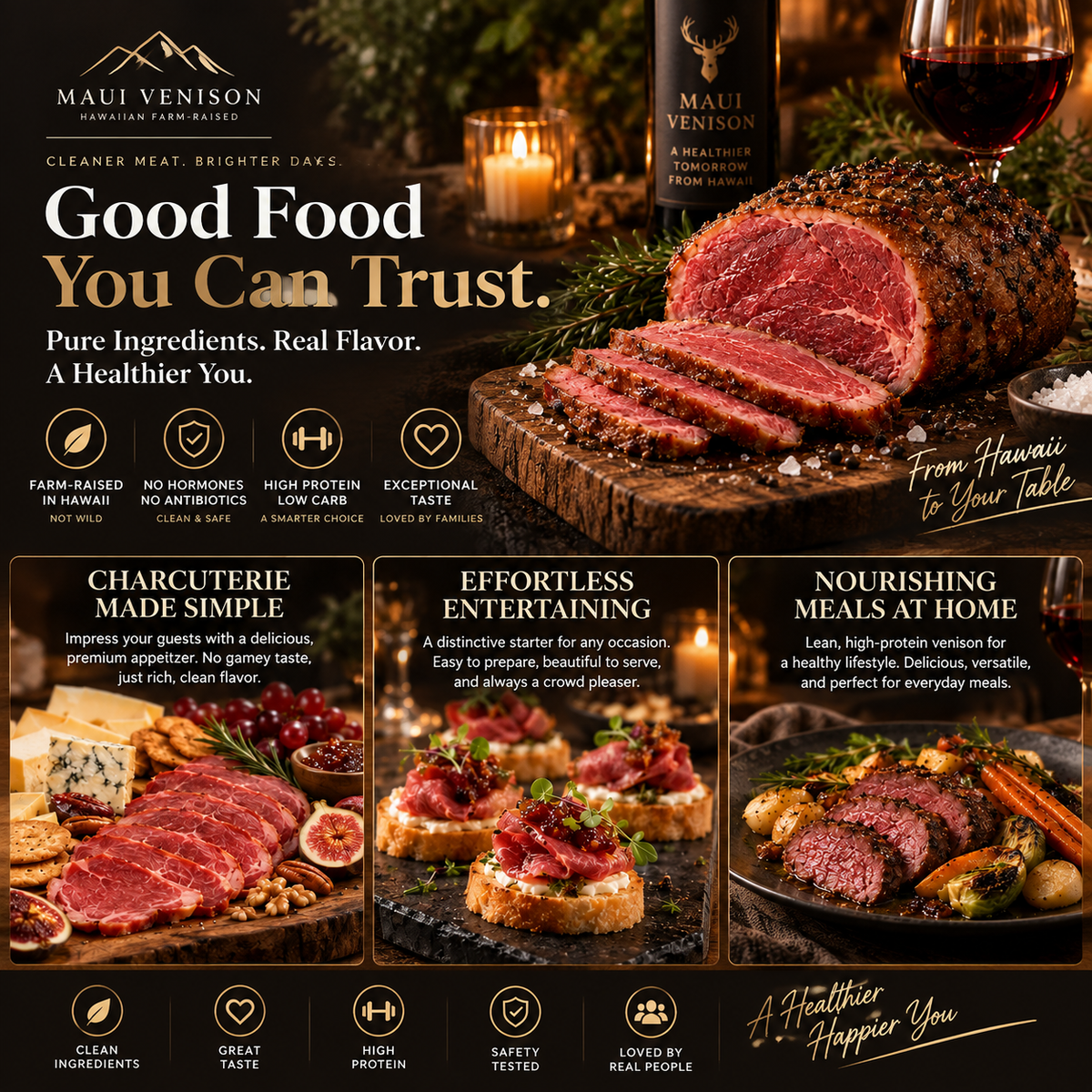 🦌 Premium Hawaiian Farm-Raised Venison™ — Gourmet High-Protein Deer Meat Snack-lan