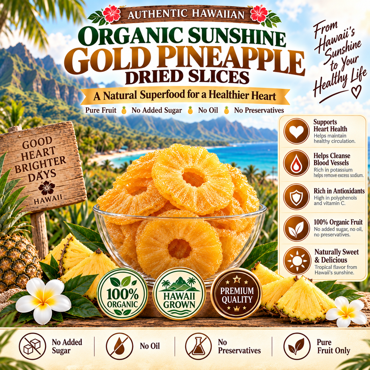 ☀️ Sun-Ripened Hawaiian Pineapple — Tropical Goodness in Every Bite-yan