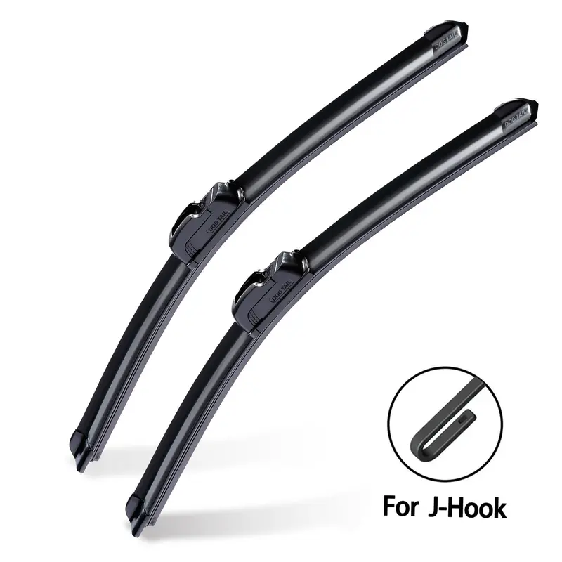 DOG TAIL All-Season Wiper Blade for J-Hook Wiper Arm - Zero Noise Zero Streaks - OEM Quality Classic Auto Accessories Car Parts Automotive Replacement fathersdaygift-LIN