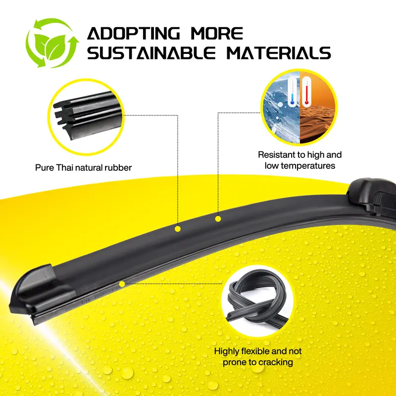 DOG TAIL All-Season Wiper Blade for J-Hook Wiper Arm - Zero Noise Zero Streaks - OEM Quality Classic Auto Accessories Car Parts Automotive Replacement fathersdaygift-LIN