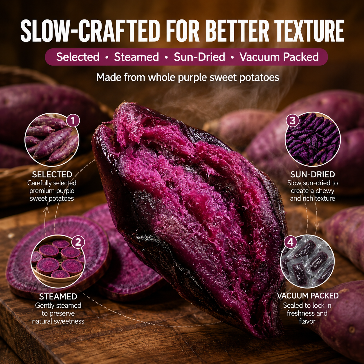 🤤Healthy Low Fat Purple Sweet Potato Snack-TI