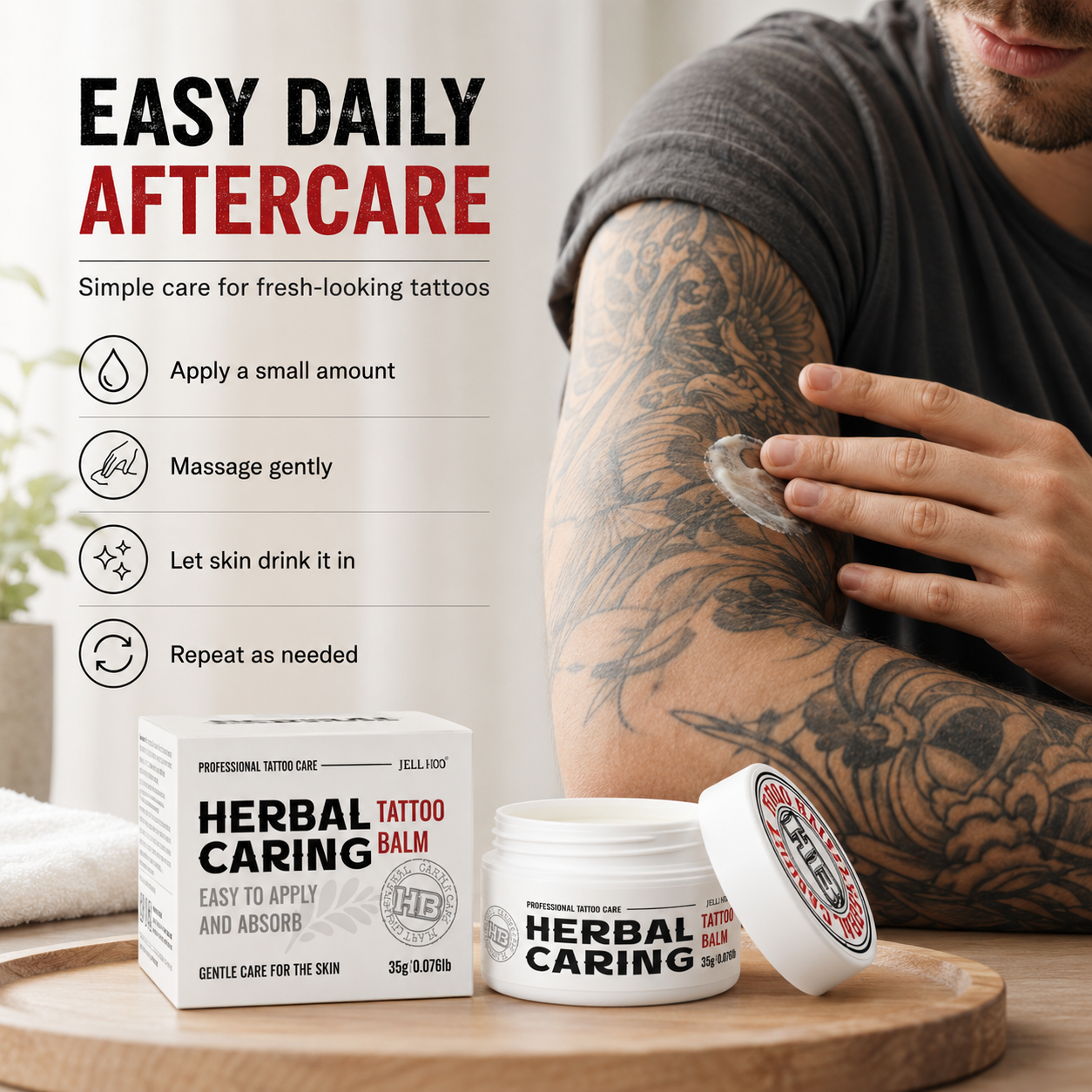 💡Tattoo Aftercare Balm for Fresh & Existing Tattoos🧍🏻‍♀️,  Safe During Healing, Hydrates & Rejuvenates Tattooed Skin-TI