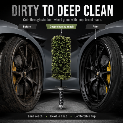 🚗Viking V+ Wheel Brushche🛞, Effective Tool for Wheel Deep Cleaning, 17 Inch Length,1 Pack-TI