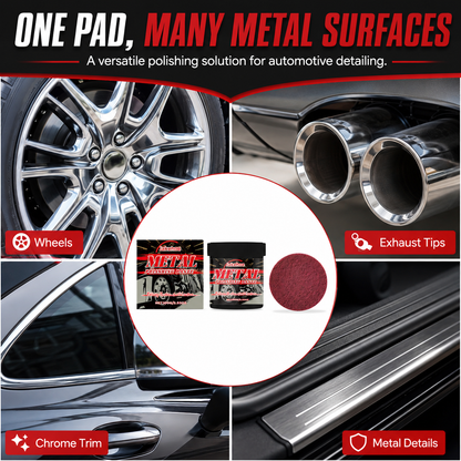 🚗Metal Professional Red Paste Pro Pads| Synthetic Pads for Aggressive Cutting & Metal Finishing-TI