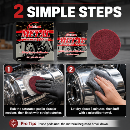 🚗Metal Professional Red Paste Pro Pads| Synthetic Pads for Aggressive Cutting & Metal Finishing-TI
