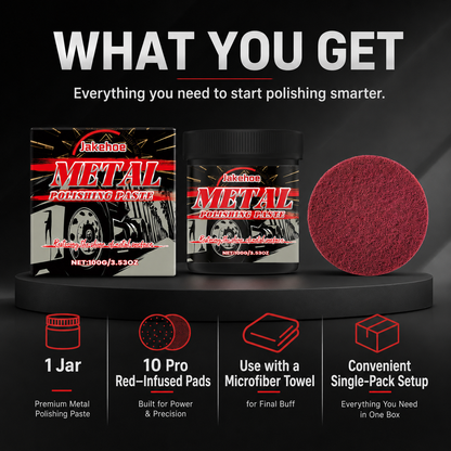 🚗Metal Professional Red Paste Pro Pads| Synthetic Pads for Aggressive Cutting & Metal Finishing-TI