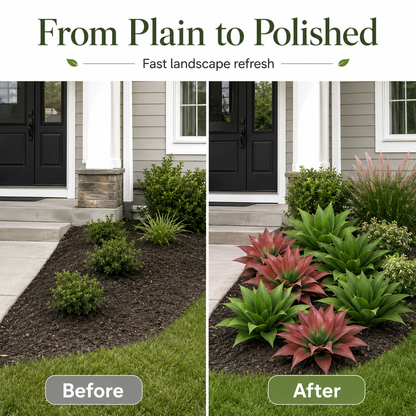 🪴Set of 2（13inch）Artificial Agave Plant Stakes, UV Resistant Faux Greenery for Outdoor Front Door & Garden Landscaping-TI