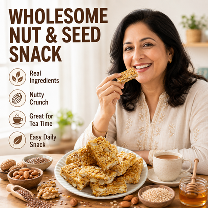 🤤Healthy Flaxseed Walnut Crisp Bars🌿, Natural Nut‑Seed Energy Snacks for Daily On‑the‑Go Eating-TI