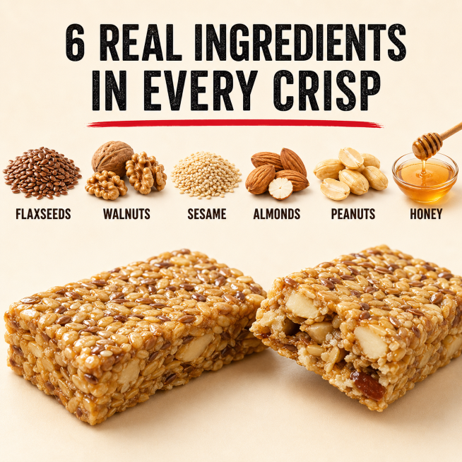 🤤Healthy Flaxseed Walnut Crisp Bars🌿, Natural Nut‑Seed Energy Snacks for Daily On‑the‑Go Eating-TI