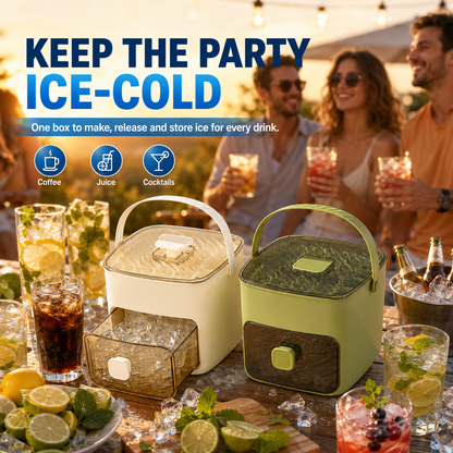 ☀️One‑Press Portable Ice Cube Tray🧊 Drawer‑Type Design for Quick Ice Making-TI