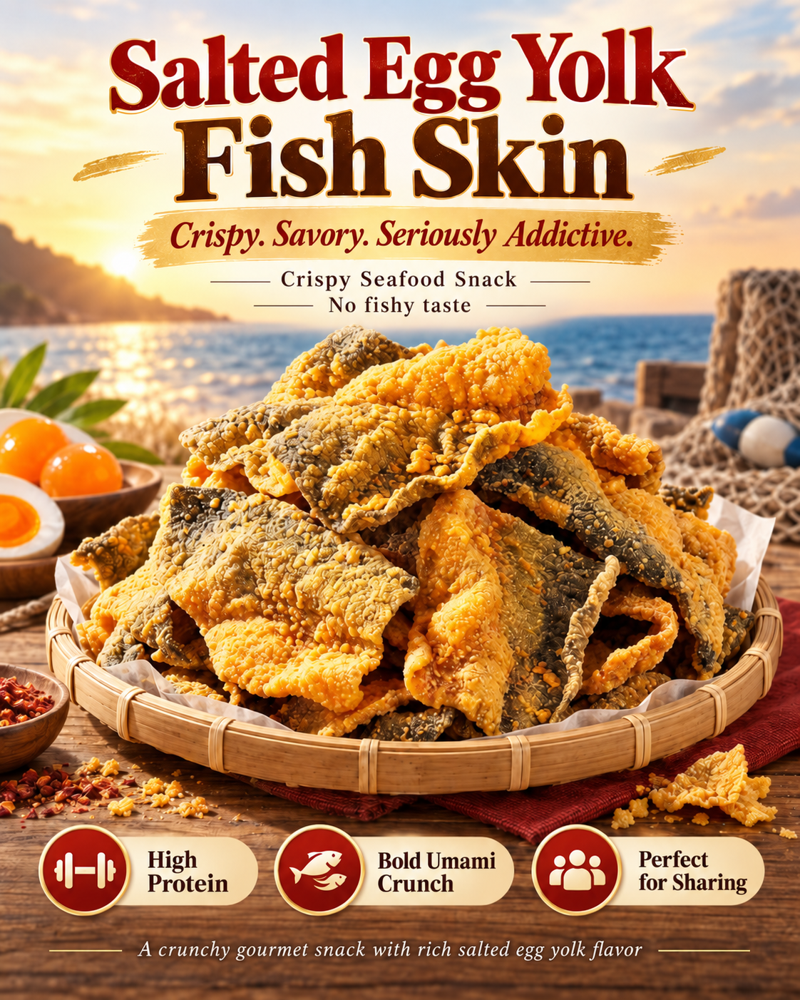 Bold Umami Flavor | Salted Egg Fish Skin-JXX