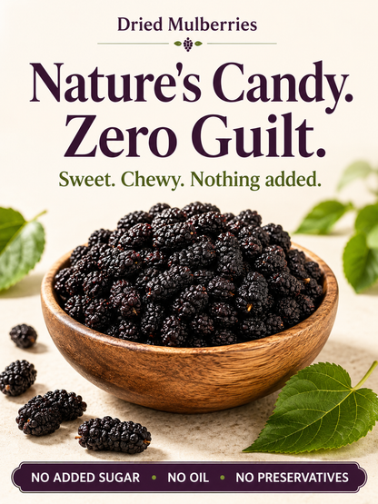 🍇Dried Black Mulberries — the superfruit snack-JT9