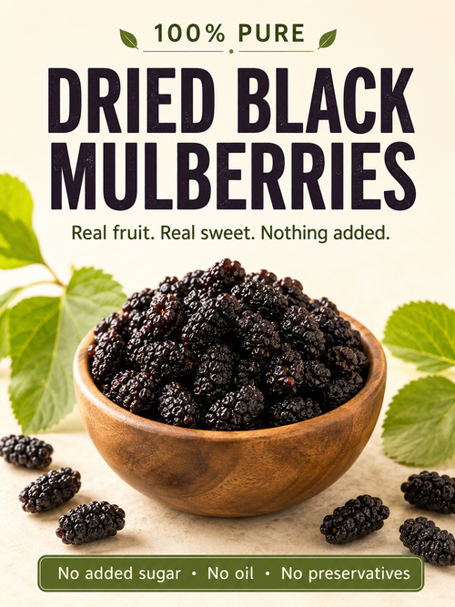 🍇Dried Black Mulberries — the superfruit snack-JT9