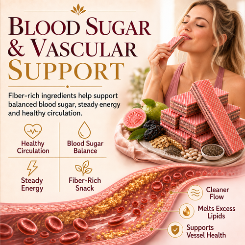 Prune Guava Chia Seed Wafer Protein Bar, High‑Fiber Crispy Meal Replacement Snack-JT9