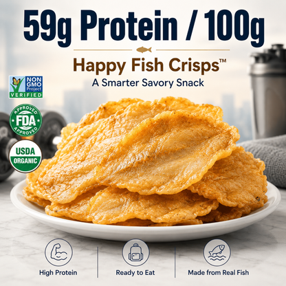 Happy Fish Crisps™ – A Light, Crispy & High-Protein Seafood Snack Made for Every Craving-TI