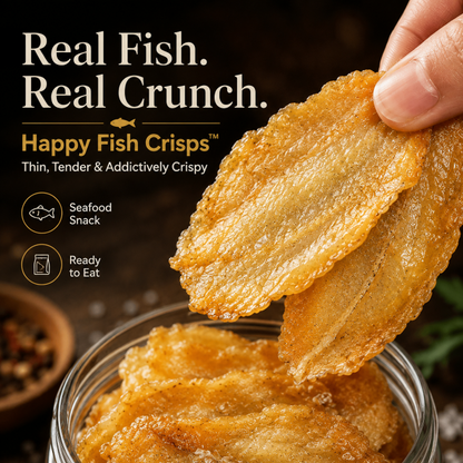 Happy Fish Crisps™ – A Light, Crispy & High-Protein Seafood Snack Made for Every Craving-TI