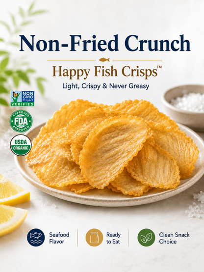🤤Happy Fish Crisps🐟Non‑Fried High‑Protein Real Golden Threadfin Bream Seafood Chips-TI