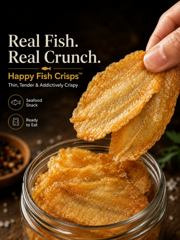 🤤Happy Fish Crisps🐟Non‑Fried High‑Protein Real Golden Threadfin Bream Seafood Chips-TI