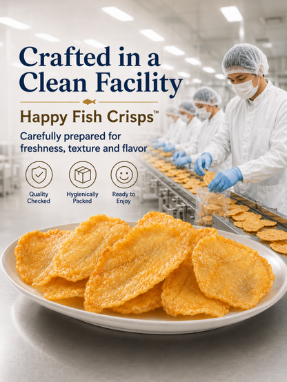🤤Happy Fish Crisps🐟Non‑Fried High‑Protein Real Golden Threadfin Bream Seafood Chips-TI