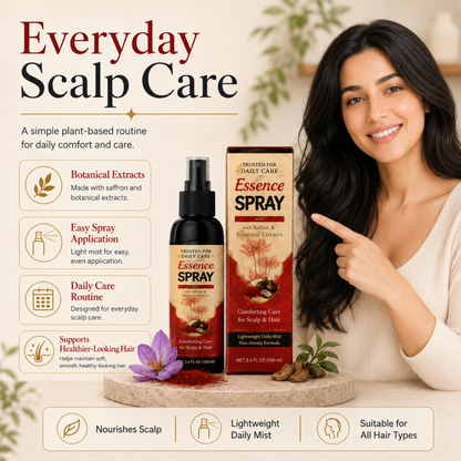 👱🏻‍♀️Polygonum Multiflorum Saffron Scalp Essence Spray🌿, Herbal Treatment for Gray Hair & Thinning Hair Loss-TI