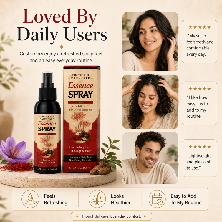 👱🏻‍♀️Polygonum Multiflorum Saffron Scalp Essence Spray🌿, Herbal Treatment for Gray Hair & Thinning Hair Loss-TI