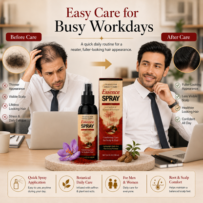 👱🏻‍♀️Polygonum Multiflorum Saffron Scalp Essence Spray🌿, Herbal Treatment for Gray Hair & Thinning Hair Loss-TI