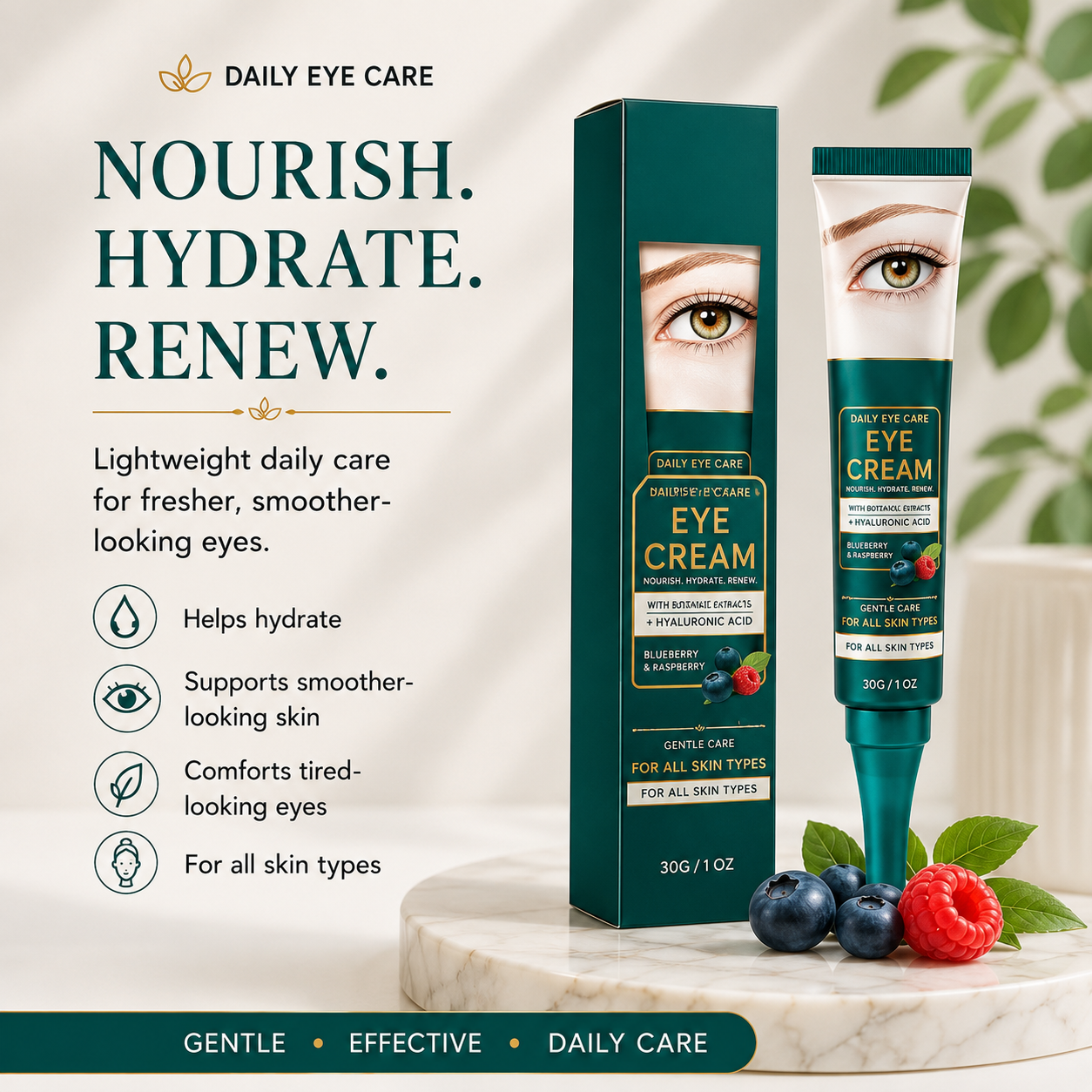 👁️Hoygi Collagen Berry Eye Cream, Anti Dark Circle Anti Aging Under Eye Treatment-TI
