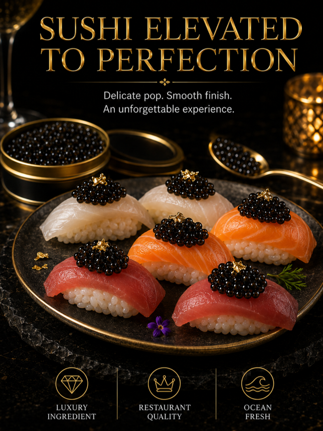 ✨Black Gold Premium Sturgeon Caviar Plump Pearls🥄 Ocean‑Sourced Nutrition for Your Body-JT3