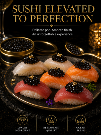 ✨Black Gold Premium Sturgeon Caviar Plump Pearls🥄 Ocean‑Sourced Nutrition for Your Body-JT3