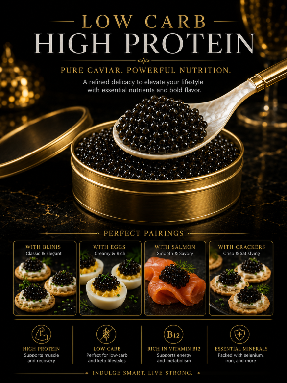✨Black Gold Premium Sturgeon Caviar Plump Pearls🥄 Ocean‑Sourced Nutrition for Your Body-JT3