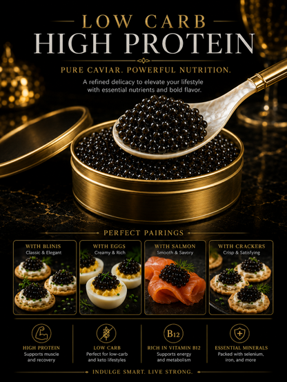 ✨Black Gold Premium Sturgeon Caviar Plump Pearls🥄 Ocean‑Sourced Nutrition for Your Body-JT3
