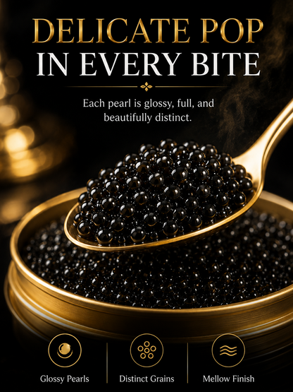 ✨Black Gold Premium Sturgeon Caviar Plump Pearls🥄 Ocean‑Sourced Nutrition for Your Body-JT3