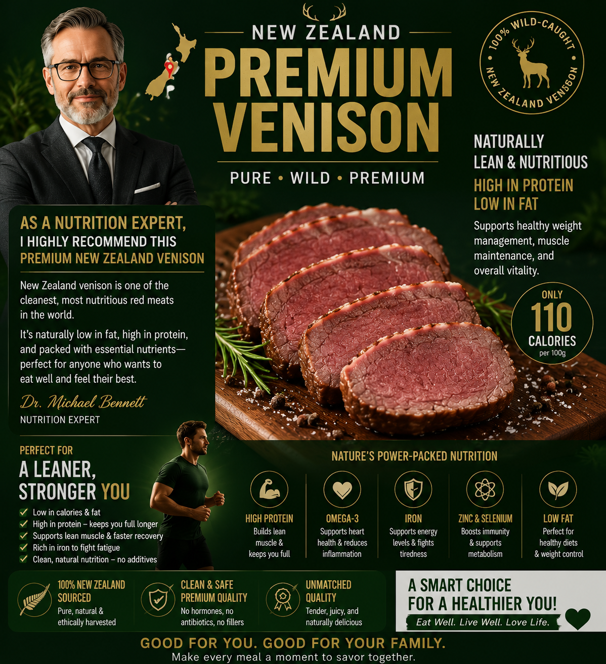 New Zealand Premium Venison 🦌High Protein Wild Venison-JT9