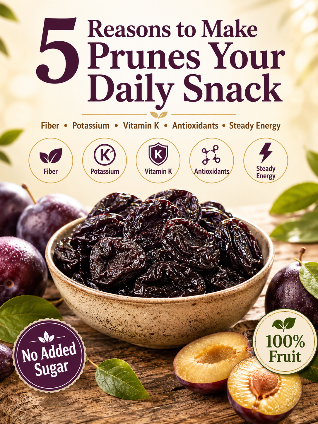 Premium Imported French Prunes, Sun‑Dried Gourmet Dried Fruit, No Added Sugar & Preservatives, Healthy Daily Snack-JT9
