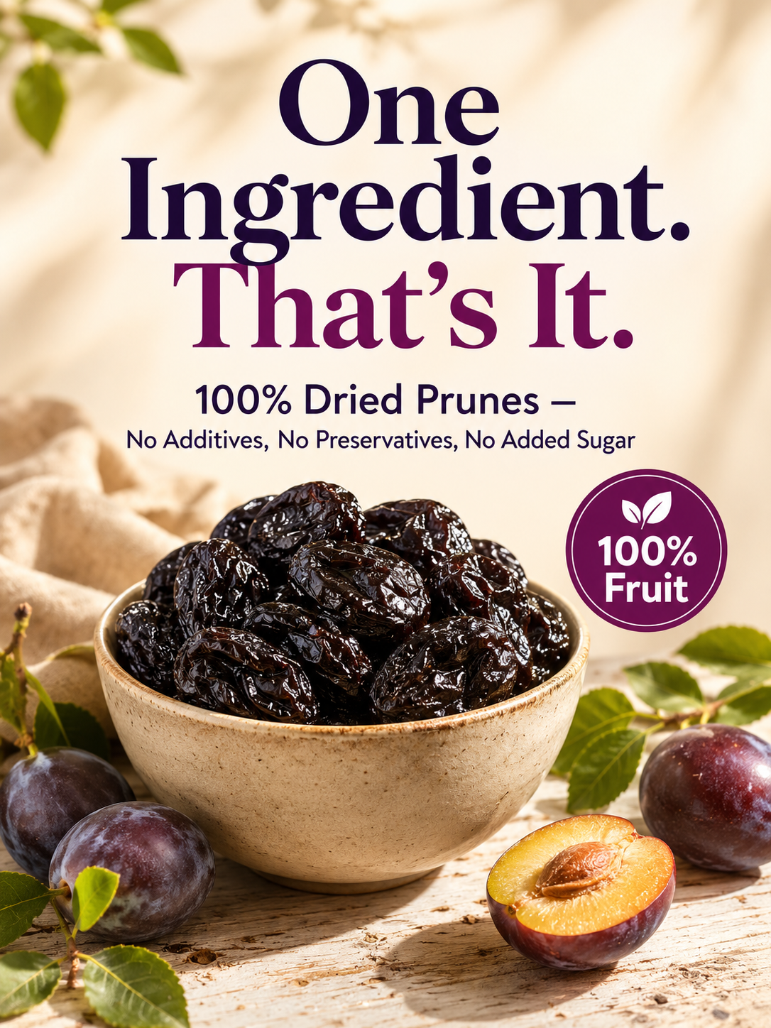 Premium Imported French Prunes, Sun‑Dried Gourmet Dried Fruit, No Added Sugar & Preservatives, Healthy Daily Snack-JT9
