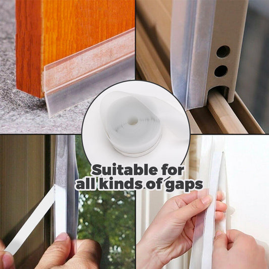 🧻16.4Ft Door Draft Stopper | 1.38in Wide Weather Stripping to Block Drafts, Noise & Leaks-TI