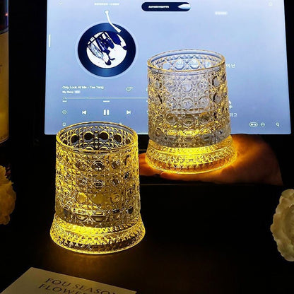 🥃Luxury 360° Rotating Crystal Glass🥂, Star-Cut Whiskey & Wine Glass, Elegant Barware Gift for Stress Relief-TI