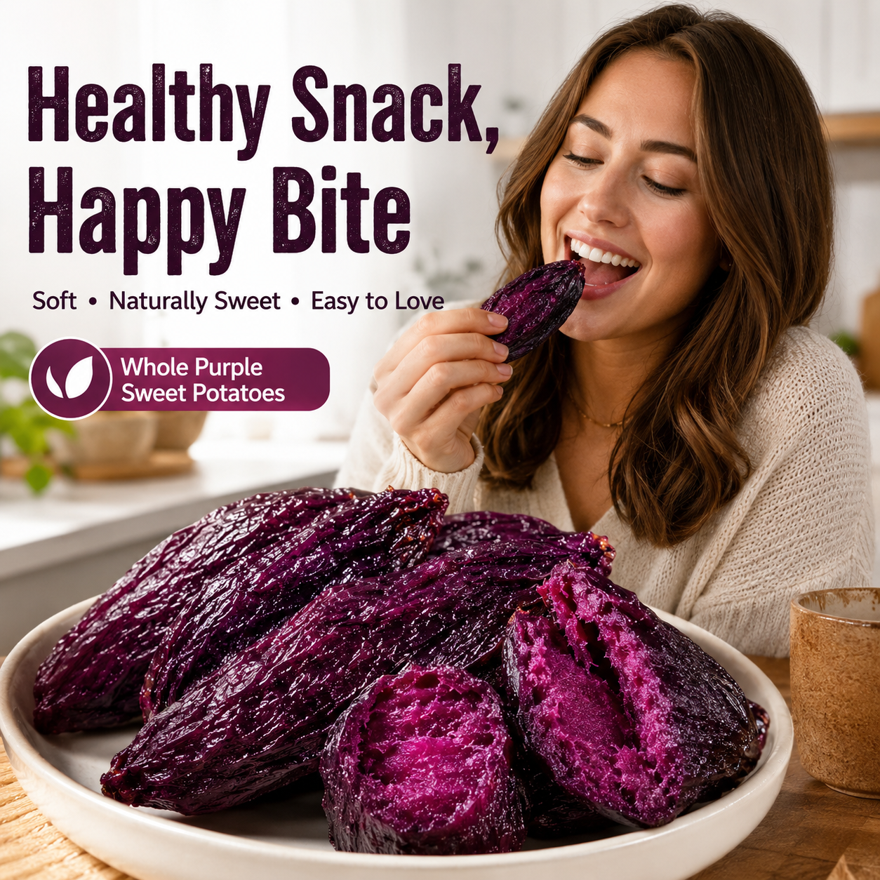 🤤Healthy Low Fat Purple Sweet Potato Snack-TI