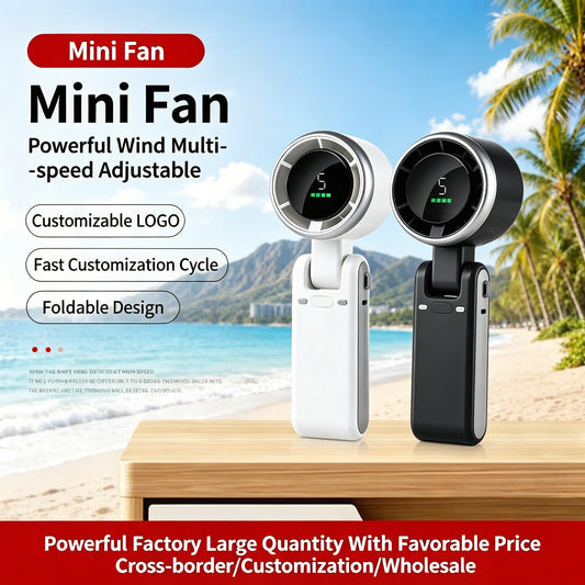 🌟 2026 Summer Portable Cooling Fan🥶，1200mAh Pocket Fan for Travel Festival Theme Park-TI