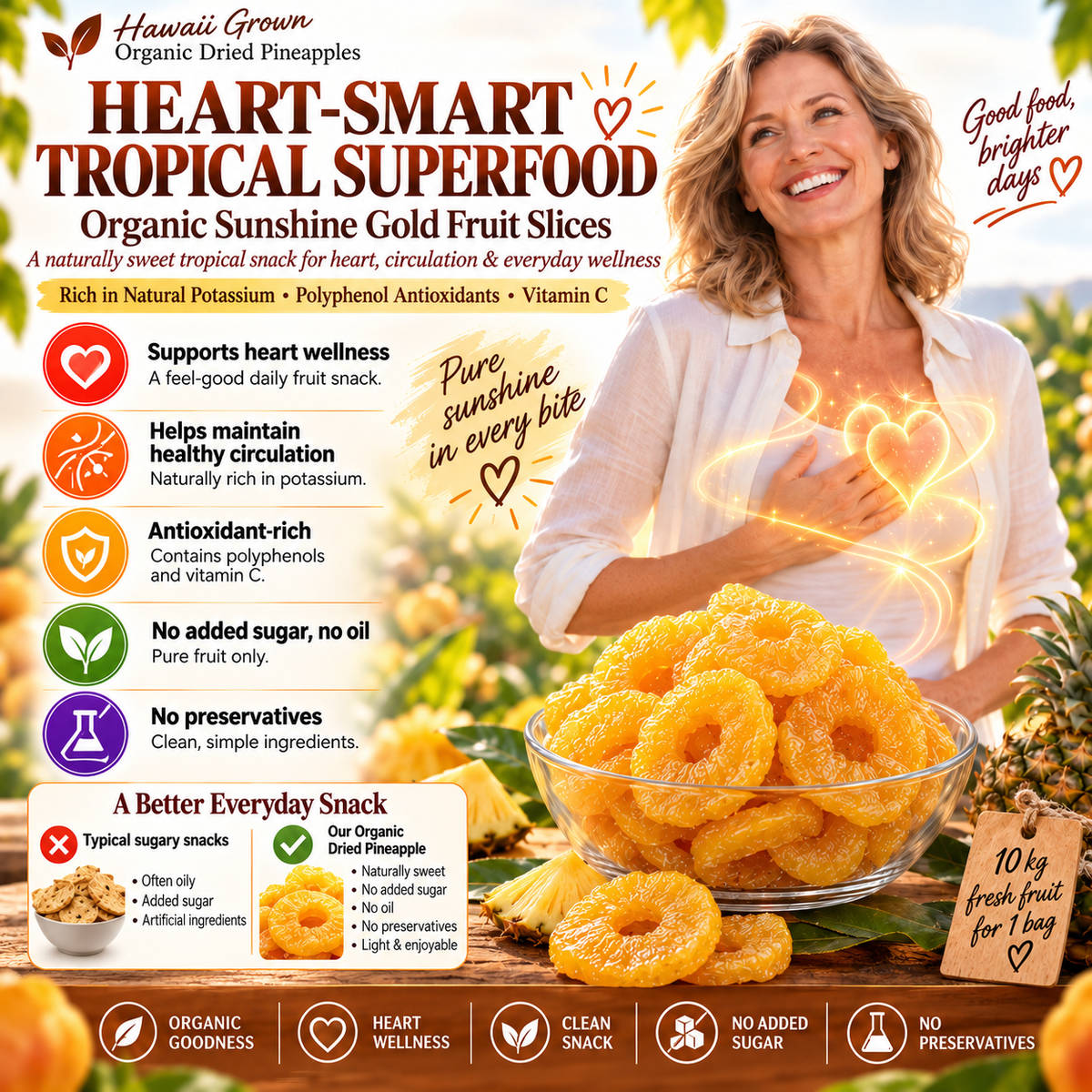 ☀️ Sun-Ripened Hawaiian Pineapple — Tropical Goodness in Every Bite-yan